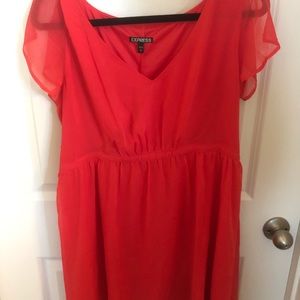Coral short sleeve Express dress